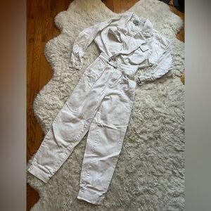 New Look Denim off White Romper / Jumpsuit size 8